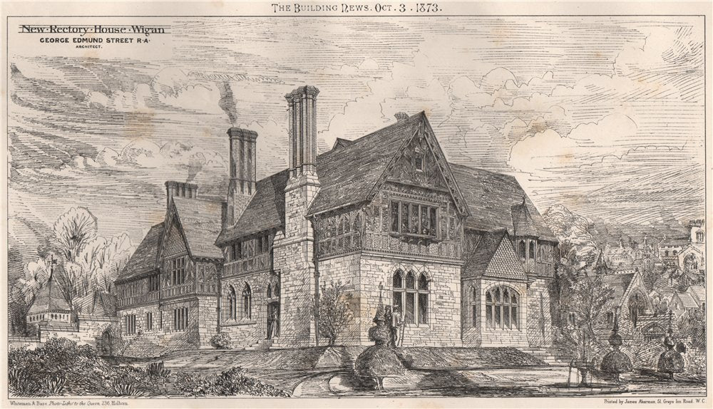 New Rectory House, Wigan; George Edmund Street, Architect. Lancashire 1873